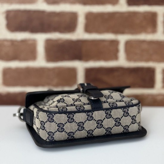 Miglior Falso Borsa super mini Gucci GG bicolore 795213 nero Economiche Premium