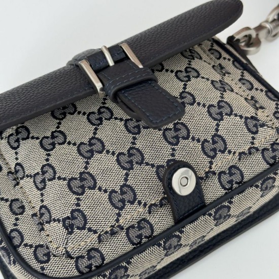 Miglior Falso Borsa super mini Gucci GG bicolore 795213 nero Economiche Premium
