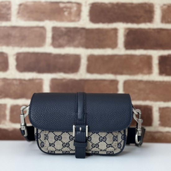 Miglior Falso Borsa super mini Gucci GG bicolore 795213 nero Economiche Premium