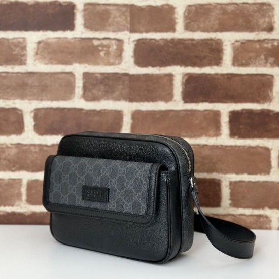 Replica perfetta Borsa piccola Gucci Borsa a tracolla GG Uomo con etichetta 795464 Nero Imitazione Outlet Online