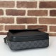 Replica perfetta Borsa piccola Gucci Borsa a tracolla GG Uomo con etichetta 795464 Nero Imitazione Outlet Online
