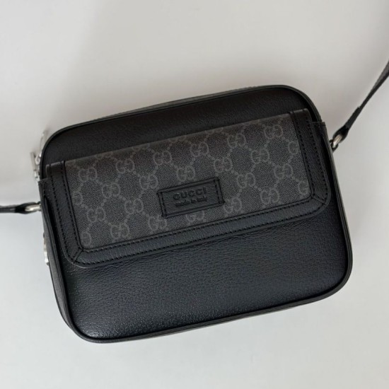 Replica perfetta Borsa piccola Gucci Borsa a tracolla GG Uomo con etichetta 795464 Nero Imitazione Outlet Online
