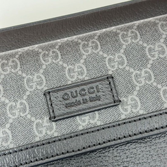 Replica perfetta Borsa piccola Gucci Borsa a tracolla GG Uomo con etichetta 795464 Nero Imitazione Outlet Online