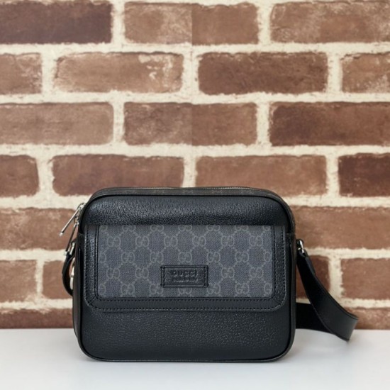 Replica perfetta Borsa piccola Gucci Borsa a tracolla GG Uomo con etichetta 795464 Nero Imitazione Outlet Online