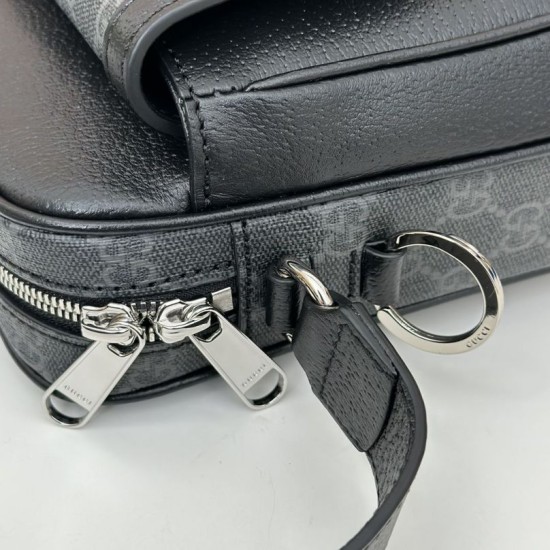 Replica perfetta Borsa piccola Gucci Borsa a tracolla GG Uomo con etichetta 795464 Nero Imitazione Outlet Online