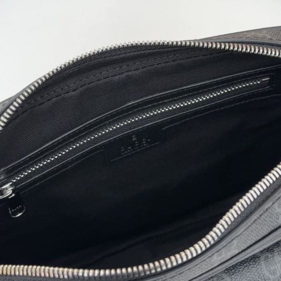 Replica perfetta Borsa piccola Gucci Borsa a tracolla GG Uomo con etichetta 795464 Nero Imitazione Outlet Online