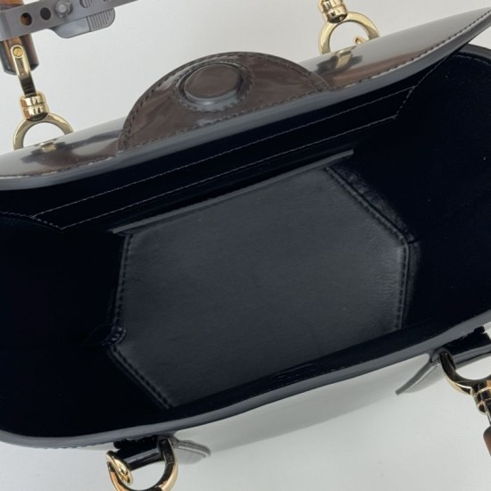 Repliche Gucci Mini bamboo top handle tote borse 805832 Nero Imitazioni Premium Migliore Repliche Gucci Mini bamboo top handle tote borse 805832 Nero Economiche Outlet Online