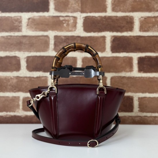 Repliche Gucci Mini bamboo top handle tote borse 805832 Rosso Imitazioni Premium Migliore Repliche Gucci Mini bamboo top handle tote borse 805832 Rosso Economiche Outlet Online