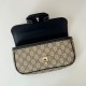 Replica perfetta Gucci 815206 Horsebit 1955 Borsa piccola morbida con manico superiore Nero Imitazione Outlet Online