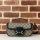 Replica perfetta Gucci 815206 Horsebit 1955 Borsa piccola morbida con manico superiore Nero Imitazione Outlet Online