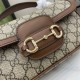 Perfette Qualità Repliche Gucci 815206 Horsebit 1955 Soft piccola borsa con manico superiore Marrone Imitazione