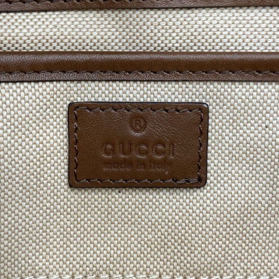 Perfette Qualità Repliche Gucci 815206 Horsebit 1955 Soft piccola borsa con manico superiore Marrone Imitazione
