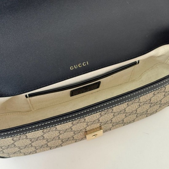 Perfette Qualità Repliche Gucci 815206 Horsebit 1955 Soft piccola borsa con manico superiore Marrone Imitazione