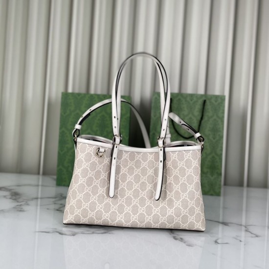 Repliche Borsa tote piccola Gucci GG Emblem 815214 Beige Imitazioni Premium Replica perfetta Borsa tote piccola Gucci GG Emblem 815214 Beige Imitazione Outlet Online