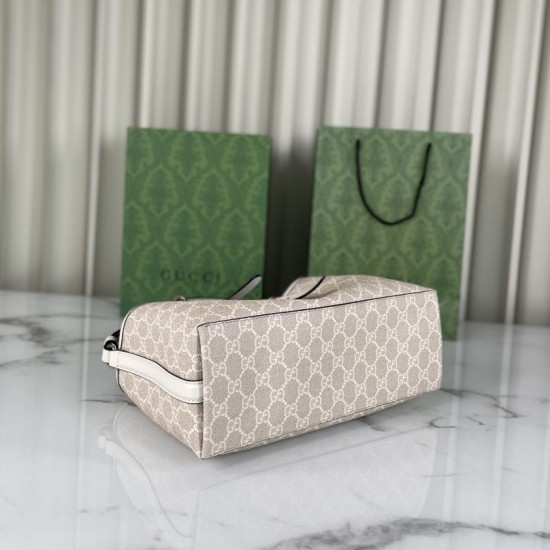 Repliche Borsa tote piccola Gucci GG Emblem 815214 Beige Imitazioni Premium Replica perfetta Borsa tote piccola Gucci GG Emblem 815214 Beige Imitazione Outlet Online