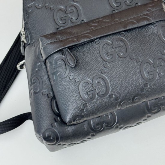 Miglior Falso Gucci Zaino medio jumbo GG da uomo 819065 Nero Economiche Premium