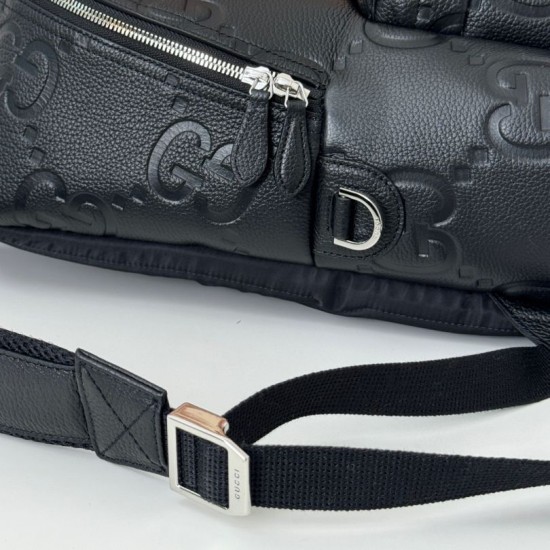 Miglior Falso Gucci Zaino medio jumbo GG da uomo 819065 Nero Economiche Premium