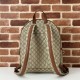 Migliore Repliche Gucci 821159 GG Emblem zaino medio Marrone Economiche Outlet Online