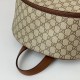 Migliore Repliche Gucci 821159 GG Emblem zaino medio Marrone Economiche Outlet Online