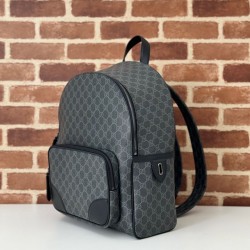 Migliore Repliche Gucci 821159 GG Emblem zaino medio Nero Economiche Outlet Online