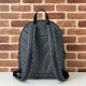 Migliore Repliche Gucci 821159 GG Emblem zaino medio Nero Economiche Outlet Online