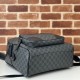 Migliore Repliche Gucci 821159 GG Emblem zaino medio Nero Economiche Outlet Online