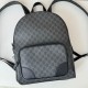 Migliore Repliche Gucci 821159 GG Emblem zaino medio Nero Economiche Outlet Online