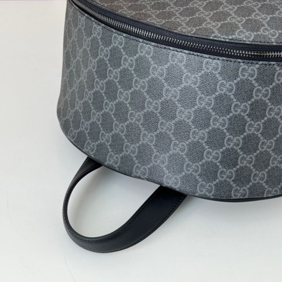 Migliore Repliche Gucci 821159 GG Emblem zaino medio Nero Economiche Outlet Online