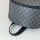 Migliore Repliche Gucci 821159 GG Emblem zaino medio Nero Economiche Outlet Online