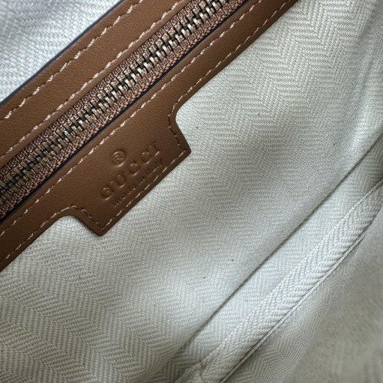 Migliore Repliche Gucci GG Emblem Marsupio medio 821162 Marrone Economiche Outlet Online