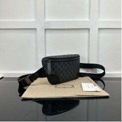 Migliore Repliche Gucci GG Emblem Marsupio medio 821162 Nero Economiche Outlet Online