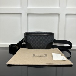 Migliore Repliche Gucci GG Emblem Marsupio medio 821162 Nero Economiche Outlet Online