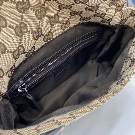 Migliore Repliche Gucci Borsa a tracolla piccola GG uomo con Web 821617 Marrone Economiche Outlet Online