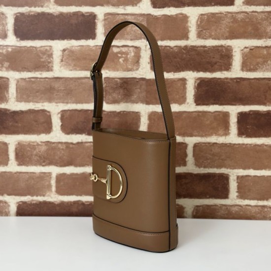 Miglior Falso Gucci 73 mini bucket bag 833665 Marrone Economiche Premium
