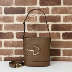 Miglior Falso Gucci 73 mini bucket bag 833665 Marrone Economiche Premium