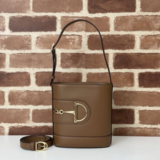 Miglior Falso Gucci 73 mini bucket bag 833665 Marrone Economiche Premium
