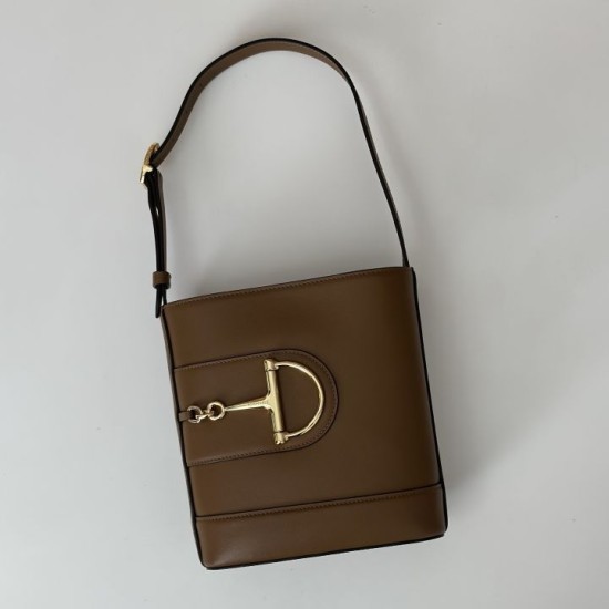 Miglior Falso Gucci 73 mini bucket bag 833665 Marrone Economiche Premium