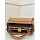 Replica perfetta Borsa Fendi Mini Iconic Peekaboo Marrone chiaro Imitazione Outlet Online