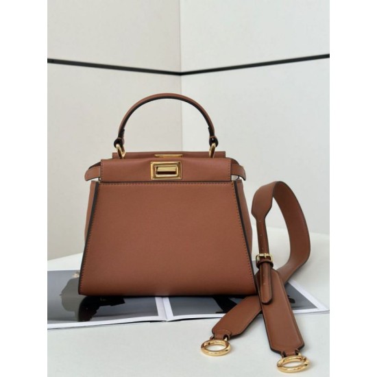 Miglior Falso Borsa Fendi Mini Iconic Peekaboo Marrone Economiche Premium