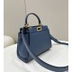 Replica perfetta Borsa Fendi Mini Iconic Peekaboo Blu Imitazione Outlet Online