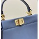 Replica perfetta Borsa Fendi Mini Iconic Peekaboo Blu Imitazione Outlet Online