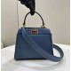 Replica perfetta Borsa Fendi Mini Iconic Peekaboo Blu Imitazione Outlet Online