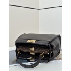 Miglior Falso Borsa Fendi Mini Iconica Peekaboo Nero Economiche Premium