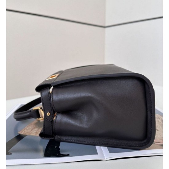 Borsa Fendi Mini Iconica Peekaboo Nero Replica originale di alta qualità Miglior Falso Borsa Fendi Mini Iconica Peekaboo Nero Economiche Premium