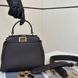 Miglior Falso Borsa Fendi Mini Iconica Peekaboo Nero Economiche Premium