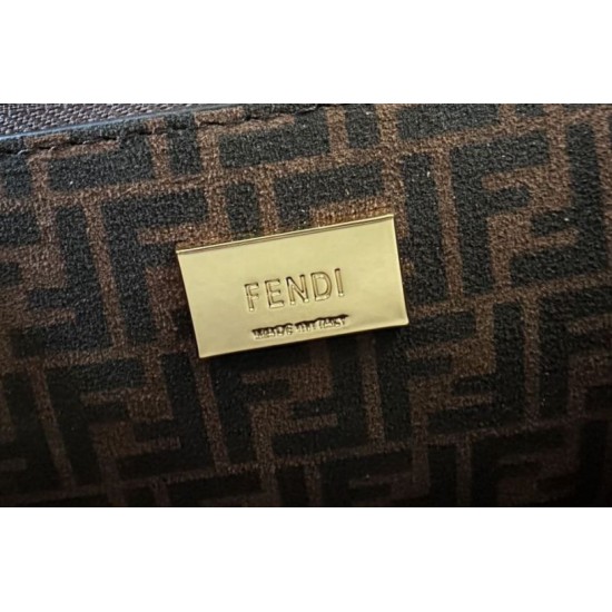 Borsa Fendi Mini Iconica Peekaboo Nero Replica originale di alta qualità Miglior Falso Borsa Fendi Mini Iconica Peekaboo Nero Economiche Premium