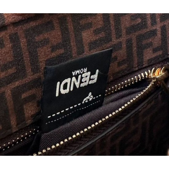 Borsa Fendi Mini Iconica Peekaboo Nero Replica originale di alta qualità Miglior Falso Borsa Fendi Mini Iconica Peekaboo Nero Economiche Premium