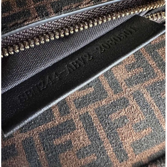 Borsa Fendi Mini Iconica Peekaboo Nero Replica originale di alta qualità Miglior Falso Borsa Fendi Mini Iconica Peekaboo Nero Economiche Premium