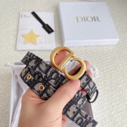 Miglior Falso Dior Saddle 20MM Cintura Dior Oblique Jacquard Blu Economiche Premium