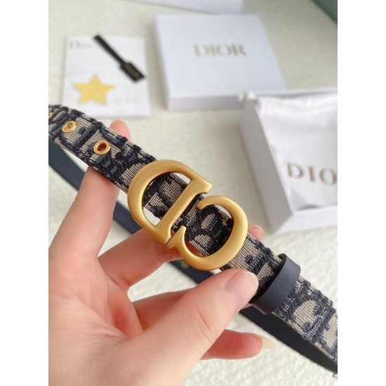Miglior Falso Dior Saddle 20MM Cintura Dior Oblique Jacquard Blu Economiche Premium